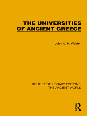 cover image of The Universities of Ancient Greece